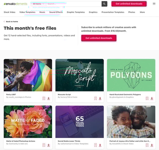 Free Envato Elements Files