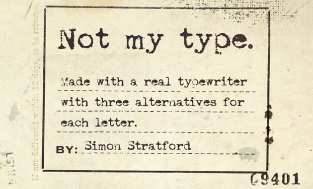 Typewriter Font Tattoo