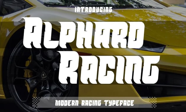Alpha Racing Italic Sports Logo Font