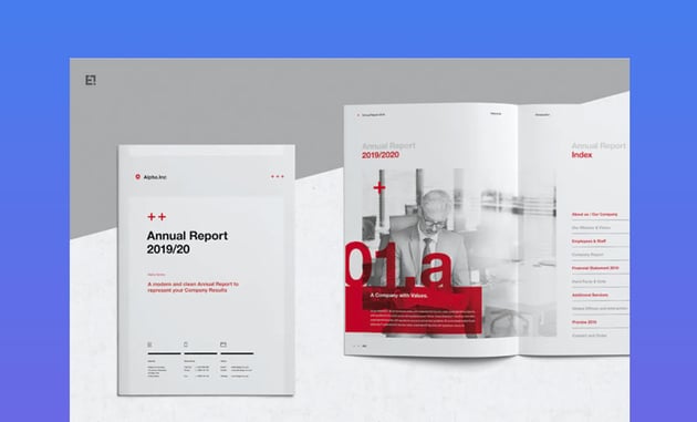 Cover Annual report templates