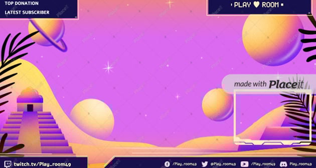 Twitch Overlay Template Featuring a Landscape