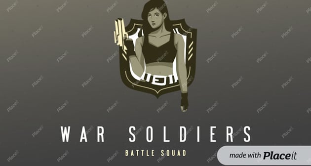 Twitch Logo Maker Featuring a Female Shooter