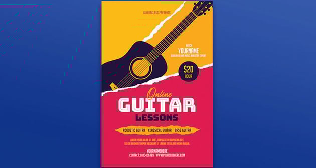Guitar Lessons Flyer