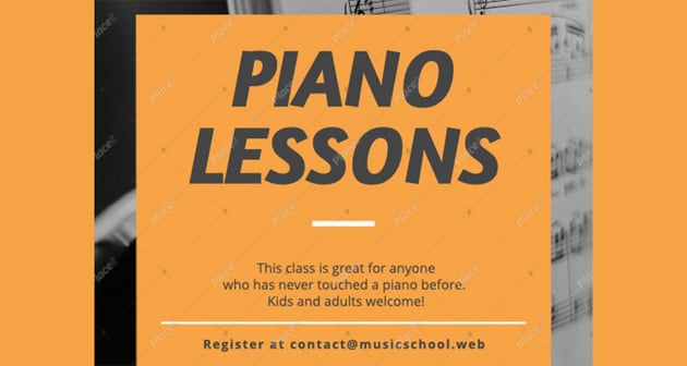 Piano Lessons Flyer
