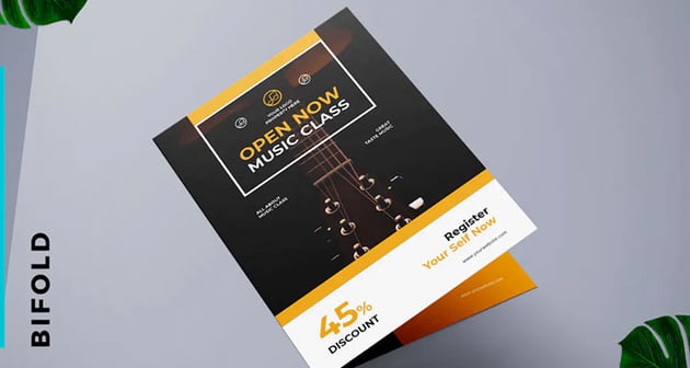 Bifold Brochure Music Class & Music Concert