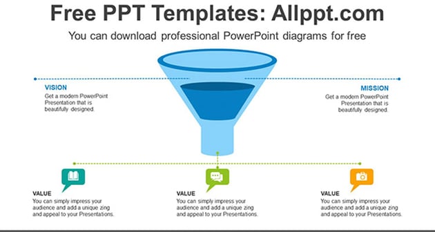 Funnel Radial List PowerPoint Diagram