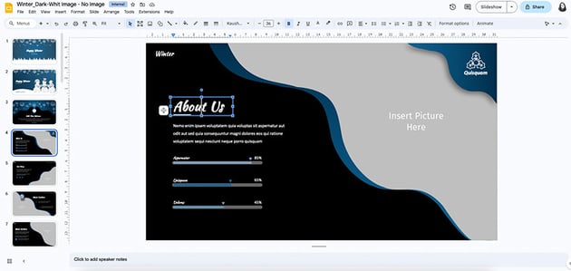 Winter Creative Google Slides Template