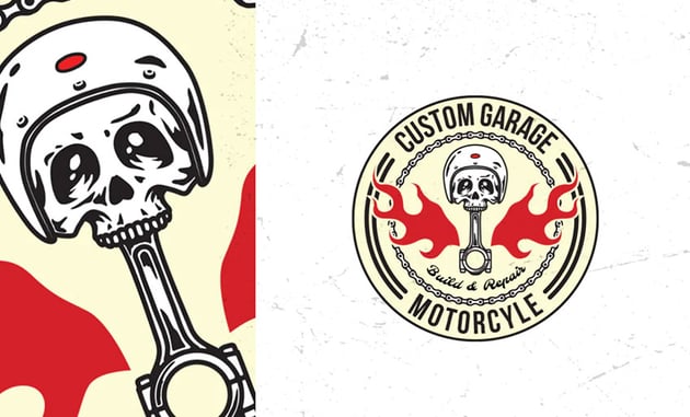 Garage Vintage Motorcycle Logo