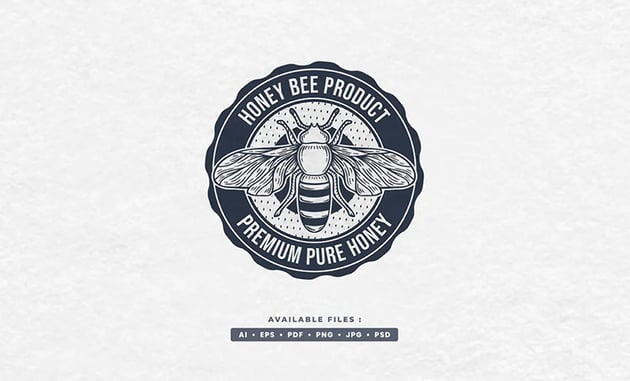 Honey Bee Vintage Logo