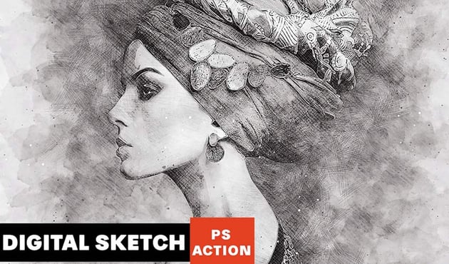 Digital Sketch Photoshop Action