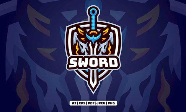 Sword Mascot Logo