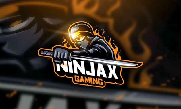 Ninjax Gaming - Mascot & Esport Sword Logo
