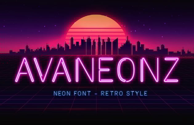 Avaneonz Neon Font