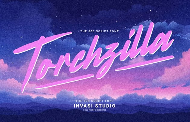 Torchzilla retro script