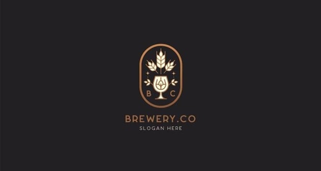 Brewery: Wheat Beer Logo Template