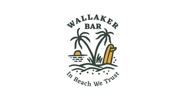 Vintage Beach Bar Logo Design
