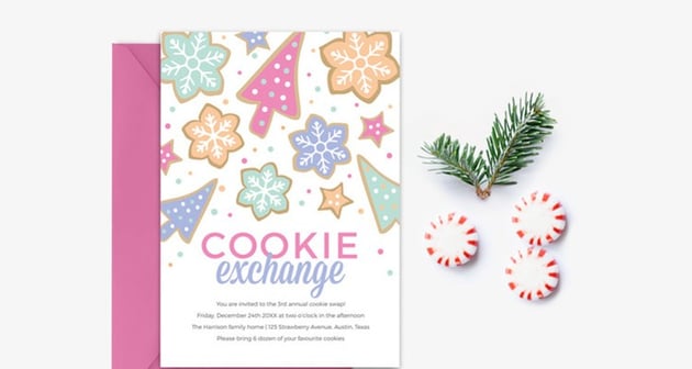 Cookie Swop Christmas Party Invitation