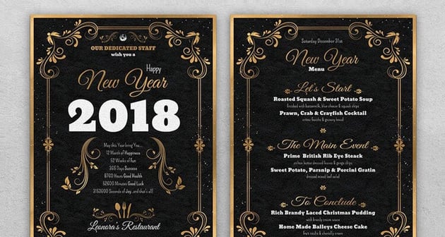 New Year Menu Template V1