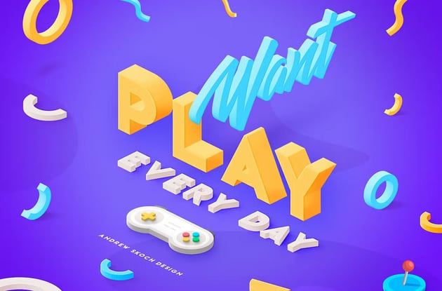 Vibrant 3D Text Effects