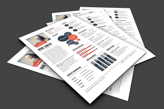 Infographic Style Creative Resume Template Design