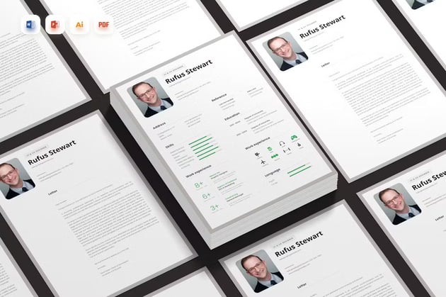 Infographic Resume Template & Cover Letter