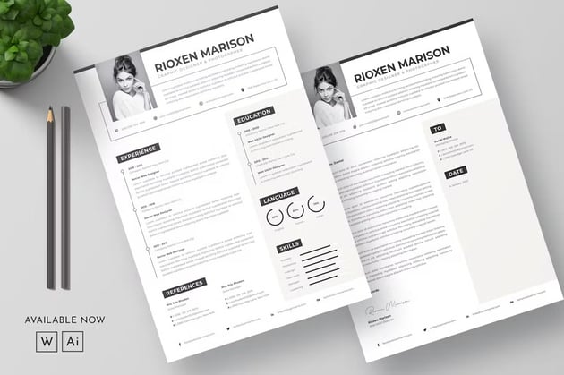 Infographic Resume Template for Word