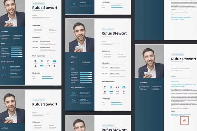 Resume CV Template Infographic