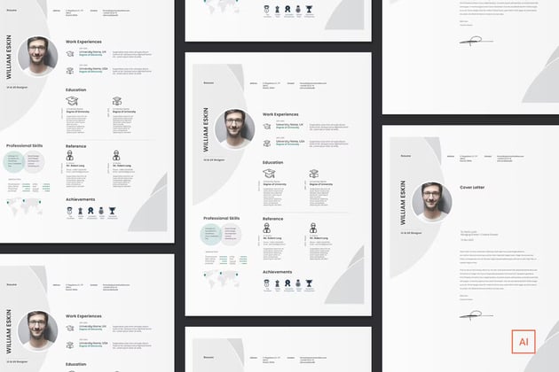 Resume CV Template Infographic