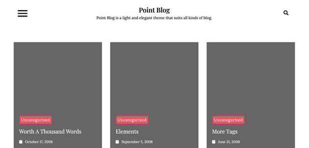 Point Blog is a WordPress free blog theme