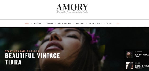 Amory is a responsive WordPress blog theme