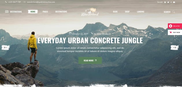 Wanderland is a travel blog theme
