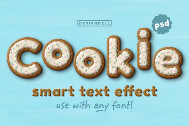 Cookie text effect
