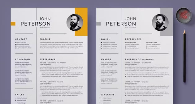 Creative and Clean Resume / CV Template