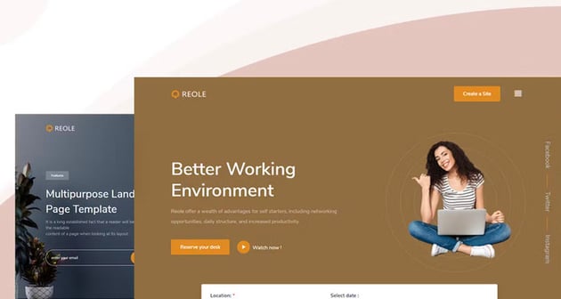Reole - Responsive Landing Page Template