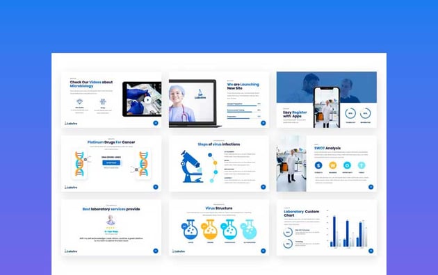 Labvire Science Research Powerpoint Template
