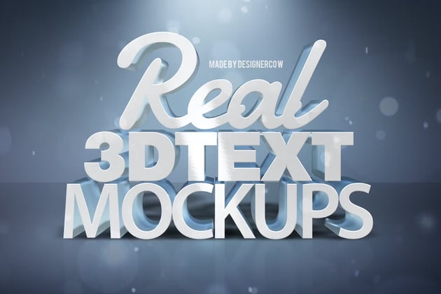 Real 3D text Mockups V1