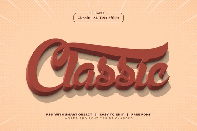 Classic - 3D Text Effect