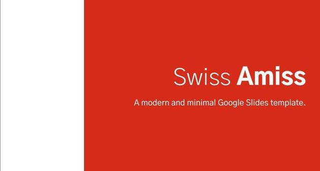 Swiss Amiss Minimal Template