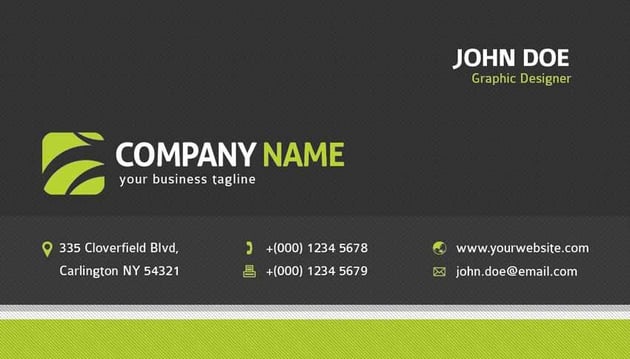 Business card design template