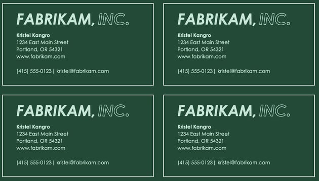 Bold logo business cards