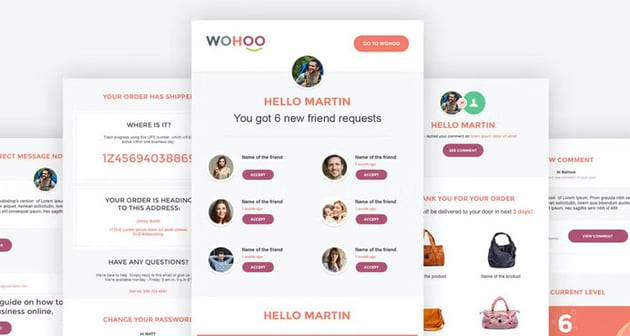 WOHOO - Beautiful Email Notifications Template