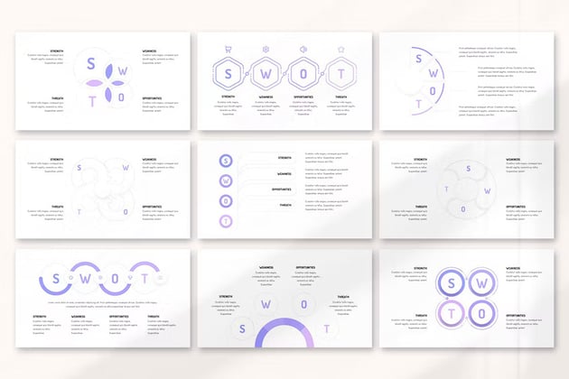SWOT analysis template PPT