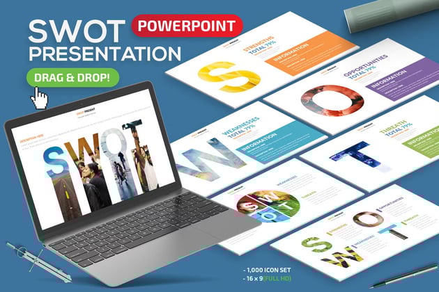 SWOT PowerPoint template for presentations