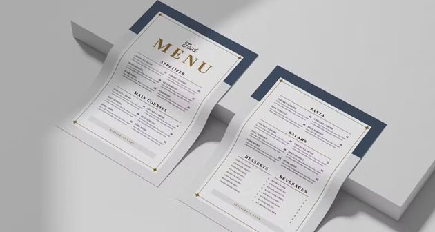 Food Menu MS Word & Indesign
