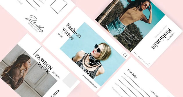 Postcard Size Template for Fashion (INDD)