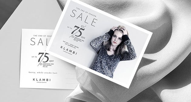 Printable Postcard Template for Sales (INDD, PSD)