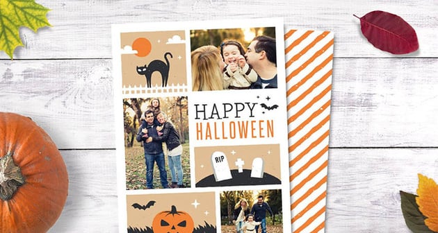 Halloween Holiday Postcard Template (PSD)