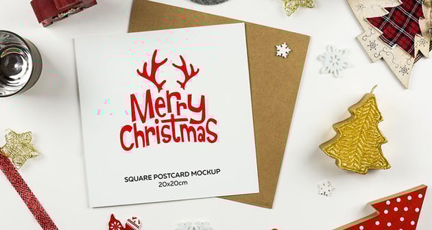 Christmas Postcard Template (PSD)