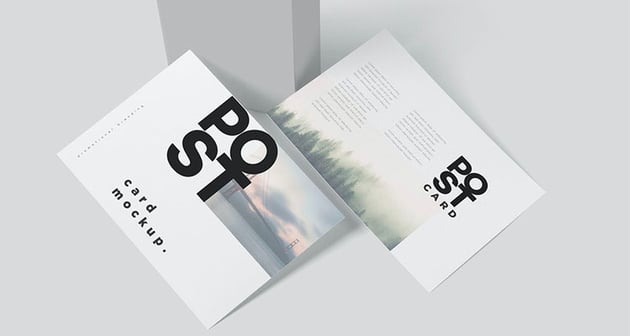 5x7 Postcard Template Mockups (PSD)