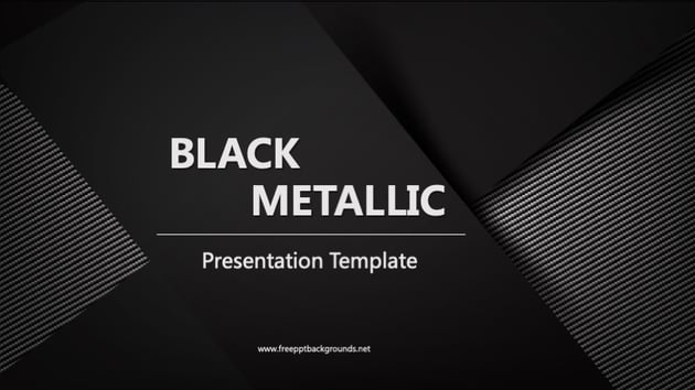 Black Metallic PPT Slide Powerpoint Templates